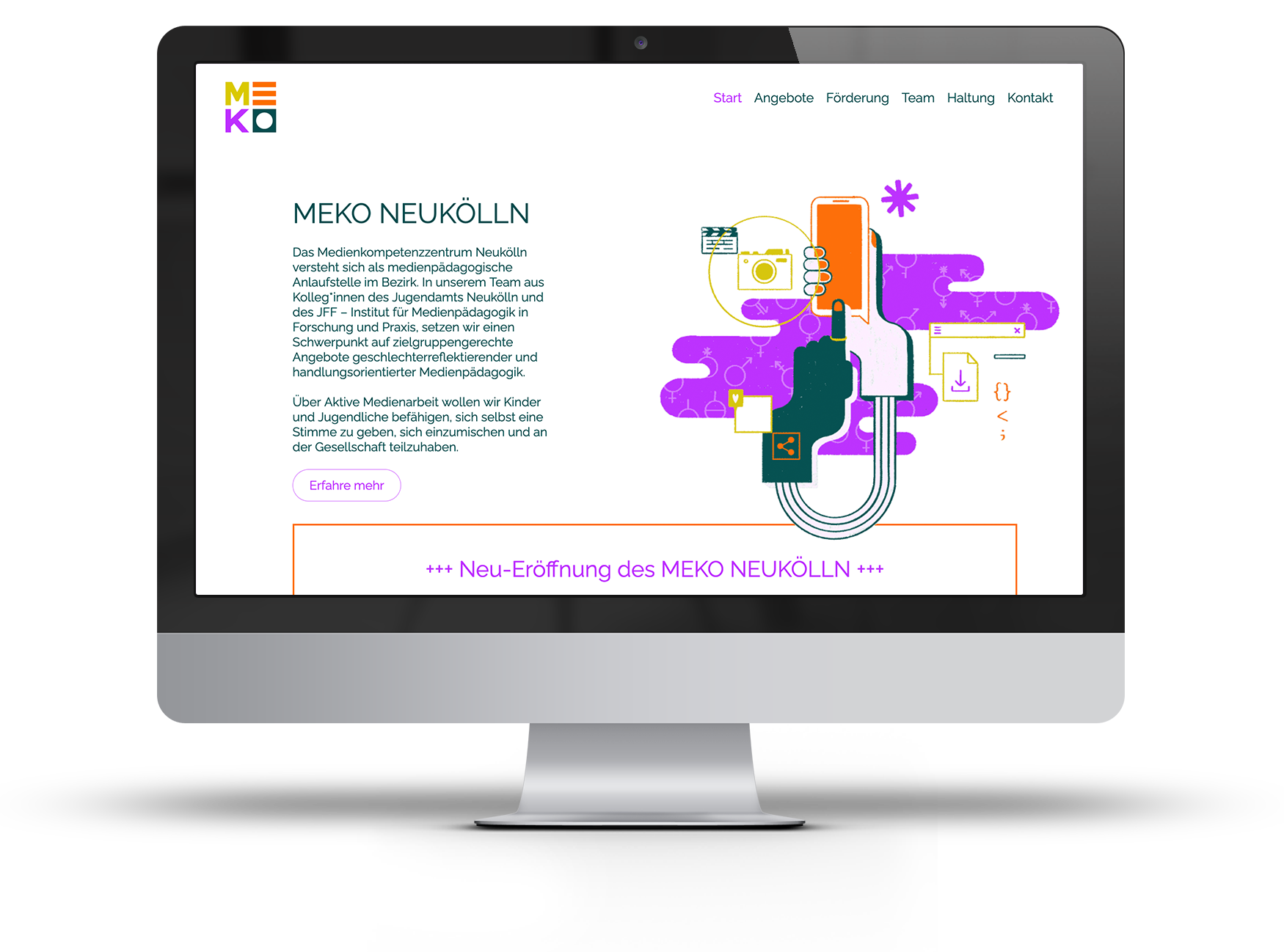 JuleRichter_Illustration-Animation_JFF_MEKO-Medienkompetenzzentrum_Berlin_Webseite_Startseite