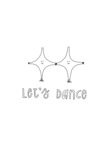 Jule Richter – Illustration & Animation: Daily sketch von zwei Sternen, die sich an den Händen halten und zum Tanz auffordern. Let´s dance!